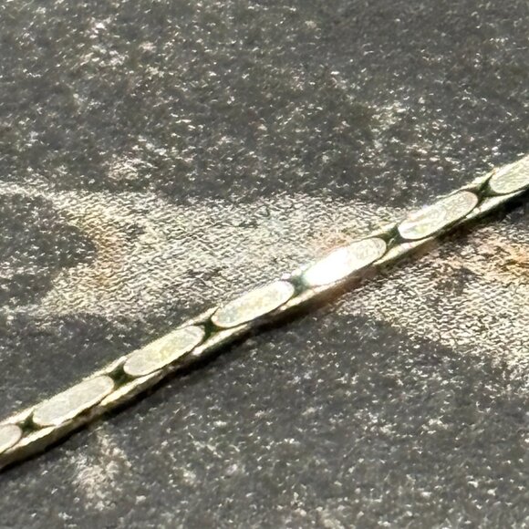 Vintage 925 Silver Cross Pendant Necklace with 17" Square Chain - Picture 10 of 10